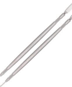 VOSAREA Peignes à Sourcils et Cils Lot de 2 Pièces en Acier Inoxydable Argenté Outil de Séparation et Rehaussement des Cils pour Maquillage Précis