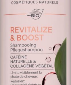 lavera SHAMPOOING SOIN REVITALIZE & BOOST - sans silicones - réduit la chute des cheveux - stimule la pousse des cheveux - à la caféine et au collagène végétal - vegan - cosmétique naturel - 250 ml