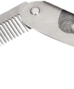 Peignes À Moustache Pour Hommes Brosse à Cheveux Portable en Acier | Peigne de Poche Barbu Soin Capillaire Pour le Rasage la Coiffure pour Hommes Père Maison Bureau et Coiffeur