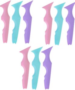 Healeved 9pièces Pochoirs Silicone Pour Maquillage Outils Pour Eyeliner Applicateur De Mascara Et Dessin De Accessoires De Multifonctionnels