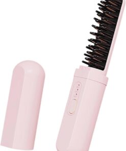 Brosse à lisser avec technologie 3 réglages de chauffage - Peigne de coiffage thermique - Poignée ergonomique - Outil de soins capillaires - Brosse à lisser