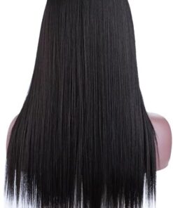 Soins capillaires Perruque Fermeture Perruque Ligne Cheveux Faite À La Main Droite En Soie Avec Fibre Résistante À La Chaleur 18 Pouces Pour Les Femmes