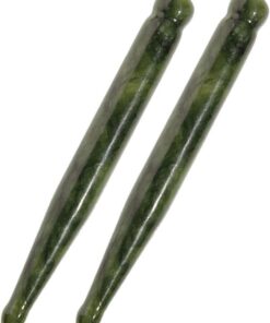 VOSAREA Bâtons de Massage en Jade 2 Pièces pour Visage et Yeux, Fatigue Oculaire et Gonflements, Outil Manuel pour Usage à Domicile