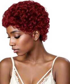 Soins capillaires Perruque Cheveux Ondulés Naturels Courts Bouclés Pour Femmes Noires