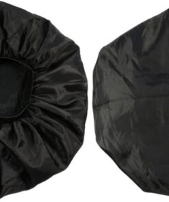 Angoily Bonnet à Cheveux Large en Satin Noir 2pcs Élastique Confortable pour Femmes, pour Dormir et Soins Capillaires, Augmente la Brillance des Cheveux