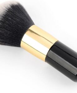 VOSAREA Pinceau à Fond de Teint Plat Accessoire Noir en Nylon pour Application et Estompage Maquillage Liquide Noir pour Visage et Blush