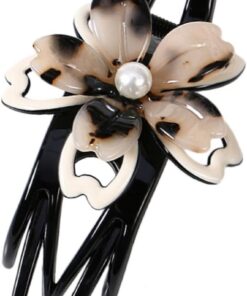VICASKY Barrette Chignon en Acrylique Chic à Bec de Canard pour Femmes et Filles, Pince à Cheveux Solide Qui Tient Bien sans Abîmer, pour Routine Beauté du Matin