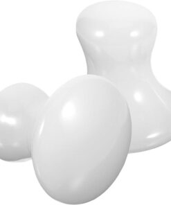 Ciieeo Lot de 2 Pierres de Massage Guasha en Jade Blanc de Champignon Outil de Massage Visage et Corps Accessoire de Soin Peau pour Détente et Hydratation Anti-stress