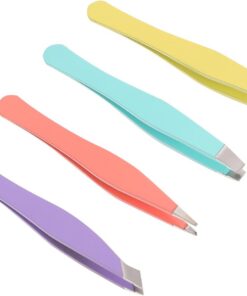 Artibetter Pinces à Épiler Design Pince Fermée en Acier Inoxydable pour Sourcils Lot de 4 Accessoires Maquillage Précis pour Épilation et Soin des Sourcils
