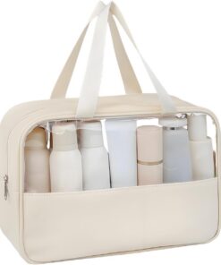 Trousse De Maquillage Transparente - Poche De Rangement Zippée | Trousse De Cosmétiques Claire - pour Femmes Filles Et Amie Outils Beauté Serviettes