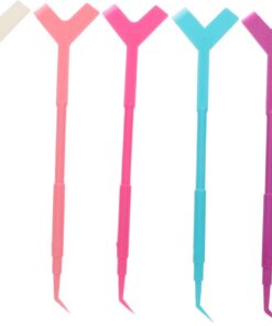 Outil de Rehaussement de Cils Y 50 Pièces Abs pour Séparation | Réutilisable, Facile à Nettoyer, Forme en Y, Accessoires de Maquillage et Outils Couleur Aléatoire