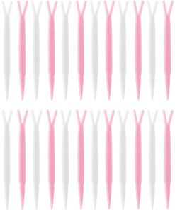 Ciieeo Fourchette en Y pour Maquillage des Paupières, 100 Pièces, Applicateurs Cosmétiques pour Double Paupière, Outil Léger et Portable, Accessoires de Beauté pour Couleur Aléatoire