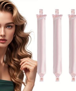 Lot de 3 baguettes à friser sans chaleur, en mousse de silicone souple, sans chaleur, faciles à utiliser pour la coiffure à la maison, outils de soins capillaires durables et doux pour tous les types