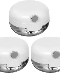 Mipcase Lot de pinceaux en étain - Petits pots miroir pour gloss à lèvres - Boîtes d'échantillons en plastique