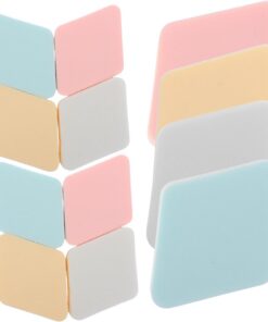 VALICLUD 12 Pièces Puff de Maquillage Mousse de Forme de pour Application de Coloris Rose Blanc et Bleu Outils de Beauté pour Parfait