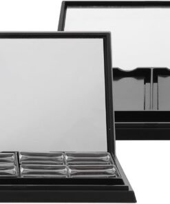 Palette Vide pour Fards à Paupières et Rouge à Lèvres Noir en Abs Léger et Résistant à L'usure, Set de Maquillage Femme Aimant pour DIY Maquillage
