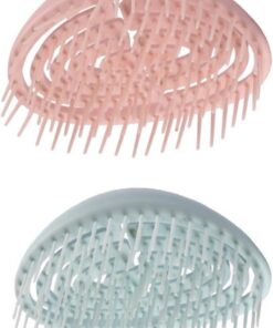 Angoily Peigne Lisseur de Cuir Chevelu 2 Pièces en Abs Design Antidérapant pour Massage et Élimination des Impuretés, pour Garçon et Filles et Soins Capillaires