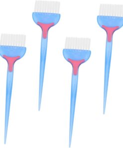 Pinceau à Teindre les Cheveux 4 Pièces Poils Doux en Abs pour Coloration et Soin Capillaire, pour Salon de Coiffure et Teinture à Domicile