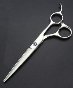 YZCIS Ciseaux Plats Classiques à poignée Droite pour Coiffeur, 6.5 Pouces, Outils de Soins capillaires (Argent)