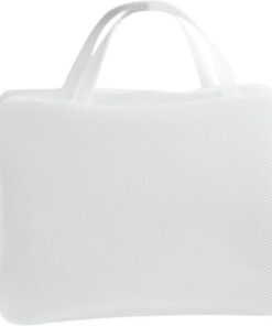YARNOW Trousse de Toilette Imperméable en Eva Blanc Filet, Grosse Capacité et Fermeture Éclair Portable pour Rangement Maquillage et Voyage