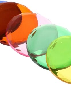 Healeved 5pièces Plateau Verre Pour Pose De Colle à Faux Cils Support Pour Disques Outil Pour Extensions De Cils Lot