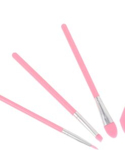 VICASKY Ensemble de 4 Pinceaux en Silicone pour Maquillage Visage, Applicateur Pratique pour Fond de Teint et Masque Facial, Outil Beauté Léger et Solide