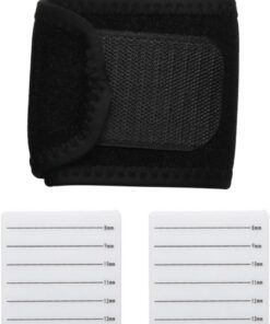 Artibetter Bracelet pour Extensions de Cils en Coton Noir Confortable avec Dragonne, S'adapte à Presque Toutes Tailles de Mains, Lot de 2 Pièces pour Rehaussement de Cils