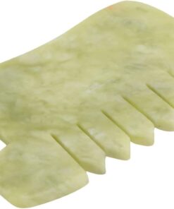 ULTECHNOVO Planche de Massage Gua Sha en Jade Naturel 92X61 CM pour Visage et Corps Outil de Soin Traditionnel Vert Massage Favorisant la Circulation Sanguine et Amélioration du Teint