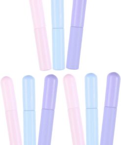 VICASKY 9pièces Set De Pinceaux à Lèvres Silicone Avec Capuchons Pour Maquillage Applicateurs Multifonctions Pour Lèvres Et Anti- Outils Pratiques Pour Voyage Et Usage Quotidien