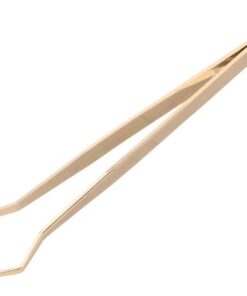 VALICLUD Pince à Cils de Précision en Métal Doré pour Extensions de Cils Outil Isolateur O Shape Pince à Épiler pour Maquillage Professionnel Accessoire Léger et Robuste