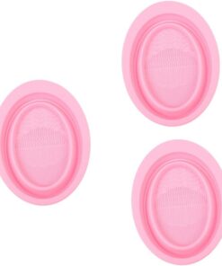 Healeved 3 Pièces tampon de nettoyage makeup sponge femme brosse de nettoyage de maquillage gadgets de maquillage rondelles scrubber pour outils de beauté lave-brosse cosmétique