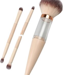 Kit Pinceaux 5 Pièces Outil Cosmétique Réutilisable | Kit Pinceaux De Teint Et Fards À Paupières Pour Femmes Débutantes Professionnelles Mariage Salon Maison