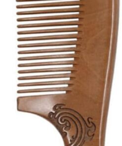 Ciieeo Peigne à Cheveux Sculpté Double Face Manche en Bois de Pêcher 21 Cm, Peigne en Bois Naturel pour Femmes, Outil de Coiffure Léger et Portable, Soin Capillaire Quotidien