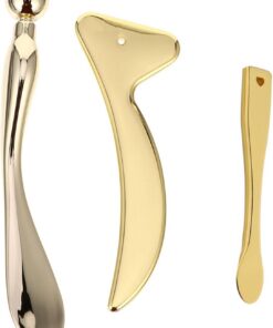 VALICLUD 3pièces Bâtonnet De Maquillage Cuillère à Crème Pour Yeux Outil De Soin Peau Doré Set