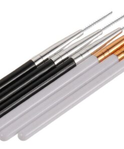 VICASKY Lot de 6 Brosses à Cils et Sourcils Spirale Ultra-Fines Applicateurs Flexibles Noirs et Blancs Micro-Brosses Réutilisables pour Maquillage Précis Lamination des Sourcils et