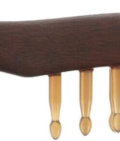 ULTECHNOVO Peigne Massage Bois de Santal Double Rangée Peigne Large à Dents pour Massage Du Chevelu Outil Gua Sha pour Soins Capillaires et Relaxation Corps Manche Confortable