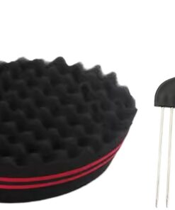 Éponge Capillaire Pour Hommes Noirs,Brosse à Cheveux Enroulée | Peigne Définition Vagues pour Coiffure Maison Barbier Voyage Salon & Extérieur