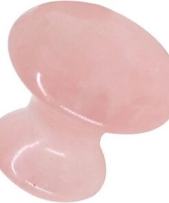 Healvian Outil de Massage Facial Quartz Rose Forme de Champignon Gua Jade Naturel pour Rides et Peau à Domicile et Spa