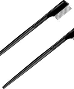 VICASKY 2pièces Peigne à Cils Et Sourcils Acier Inoxydable à Dents Fines Sculpteur Cils Et Brosse De Maquillage Pour Séparation Et Mise Forme Outil Pratique Pour Finition Soignée