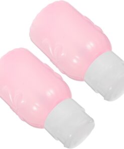 Flacon à Pompe Rechargeable Rose 250ml en Plastique 2 Pièces | Distributeur à Pression, Accès Simple et Usage Pratique, Format de Voyage, Aspect Chic et Étanche