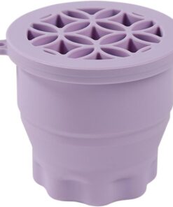 Nettoyeur de Pinceaux de Maquillage Pliable en Silicone, Bol de Nettoyage Tapis Texturé, Outil Réutilisable pour Brosse de Nettoyage, Accessoire Pratique pour Soin et Entretien