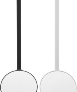 ULTECHNOVO Lot de 2 Miroirs Ronds pour Extensions de Cils, Miroirs D'inspection Grossissants Portables Blanc et Noir, Outils Professionnels pour Maquillage et Contrôle Précis des Cils,