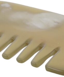 ULTECHNOVO Peigne en Corne à Six Dents Larges pour Massage du Cuir Chevelu, Peigne Gua Sha Visage et Nuque, Accessoire Compact et Portable pour Soins Capillaires la Maison Voyage