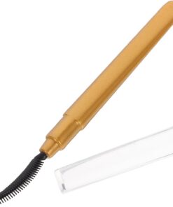Ciieeo 6 Pièces Pinceau Maquillage Yeux en Silicone Or Housse, Brosse à Cils Facile à Transporter Look Élégant Maquillage Professionnel