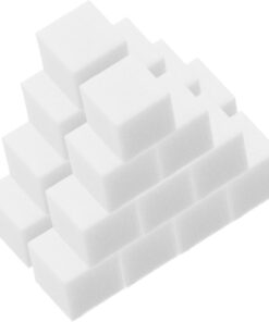 VALICLUD Éponges à Ongles Dégradé sans Couture 100pcs pour Manucure Blanches Carrées Outils Manucure Pratiques, Matière Éponge, Facile à Transporter