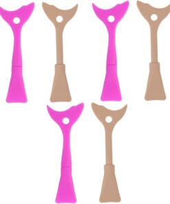 Healeved 6pièces Outil De Silicone Pour Appliquer Mascara Et Eyeliner Accessoire De Maquillage Pratique