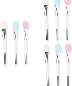 Healeved Lot De 3 Pinceaux De Voyage Pour Masque Facial Double Applicateur De Masque De Boue En Silicone Outil De Beauté Pour Soins De La Peau Confortable Et Facile À Nettoyer 3 Pièces X 3