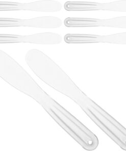 VALICLUD Spatule Applicatrice de Masque Corporelle Transparente en Plastique Épais Lot de 8 Pièces Outil Cosmétique pour Application Uniforme Mélange et Soin du Visage Spa