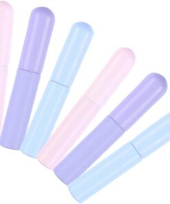 Healvian 6 Applicateurs à Lèvres en Silicone Réutilisables, Pinceau de Maquillage Multi-usage, Application Précise, Capuchon, Maison Voyages