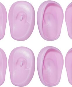 Lot de 4 Paires de Couvre-oreilles en Silicone Lavables et Résistants la Chaleur pour Coloration et Coupe de Cheveux, Protection Auditive Réutilisable pour Soins Capillaires